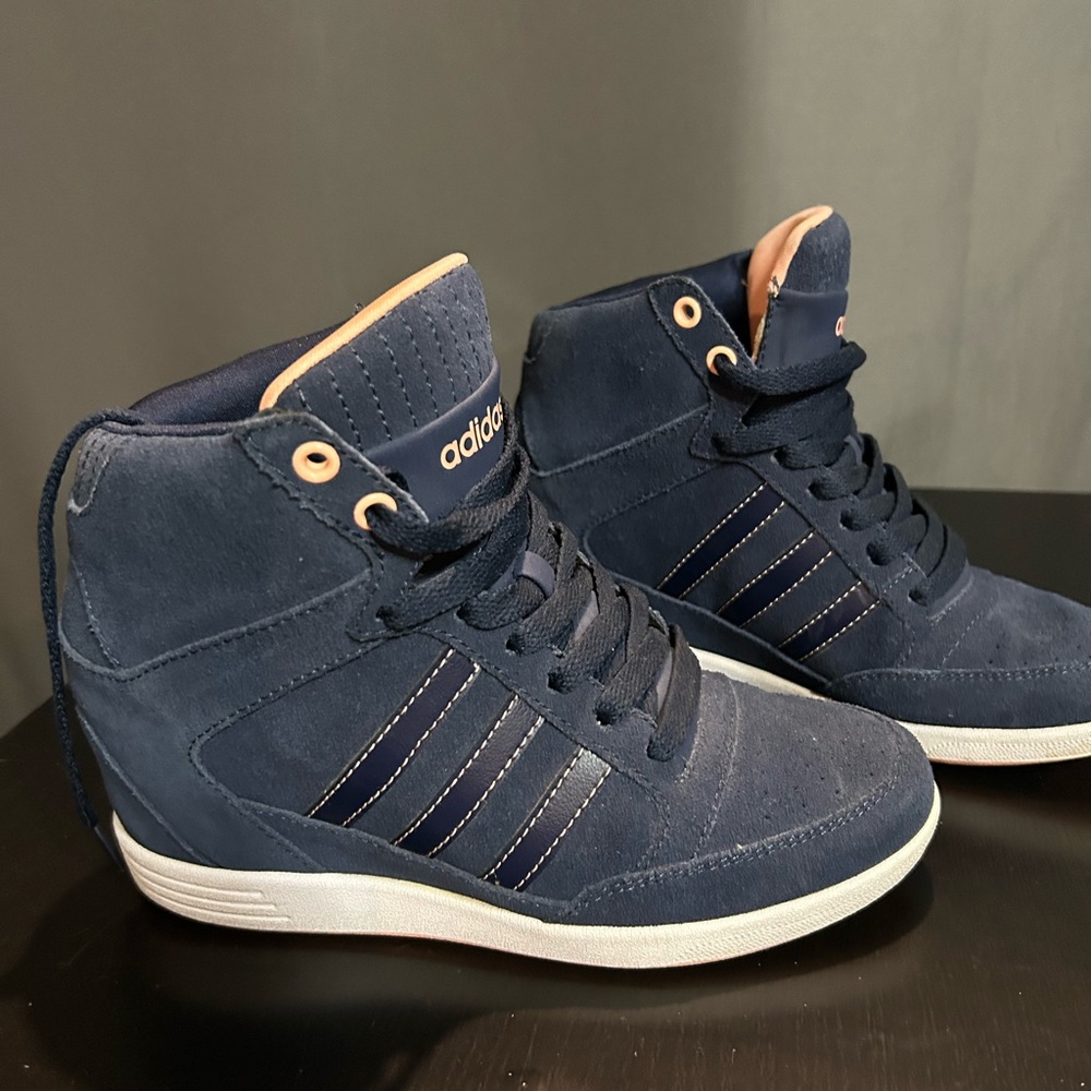 adidas Navy Blue High-Top Sneakers